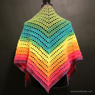 Ravelry: One Mandala Cake Triangle Scarf pattern by Nina Nicholson