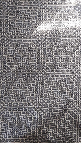 Woven Labyrinth Throw Blanket