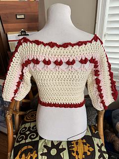 Kenesha's Secret Admirer Sweater. (tighter tension. Shorter arms and elongated length.)