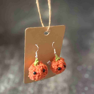 easy crochet pumpkin earrings free pattern for beginners