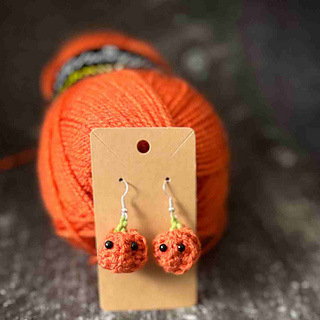 easy crochet pumpkin earrings free pattern for beginners