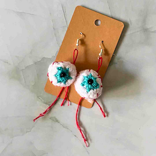 halloween eyeball earrings crochet pattern free 