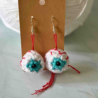 halloween eyeball earrings crochet pattern free 