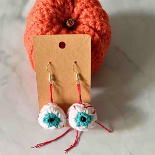 halloween eyeball earrings crochet pattern free 