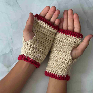 christmas hand warmers crochet pattern