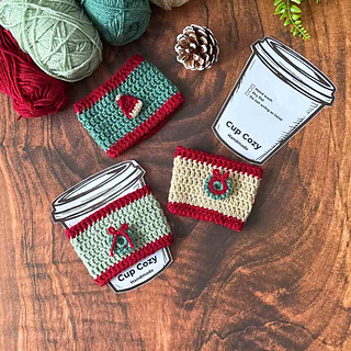 Easy Christmas Cup Cozy Crochet Pattern