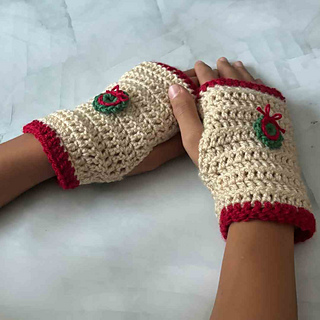quick christmas crochet hand warmer pattern