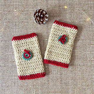 quick christmas crochet hand warmer pattern