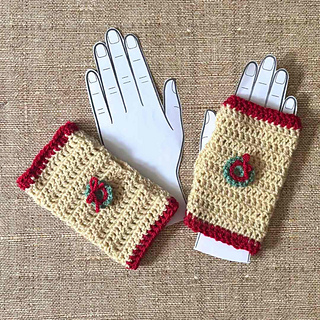 Christmas hand warmers crochet pattern