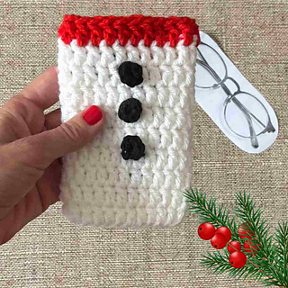 Festive Snowman Eyeglasses case crochet pattern