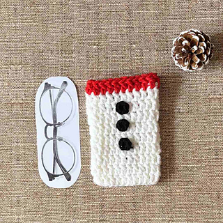 Festive Snowman Eyeglasses case crochet pattern