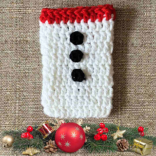 Festive Snowman Eyeglasses case crochet pattern