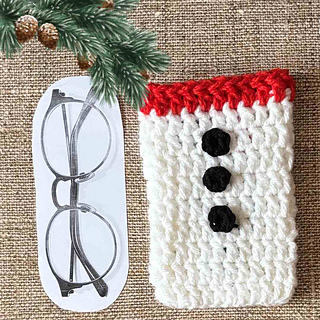 Festive Snowman Eyeglasses case crochet pattern