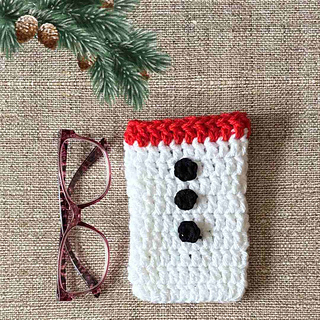 Festive Snowman Eyeglasses case crochet pattern