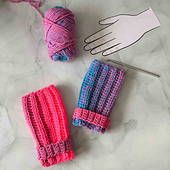 easy ribbed fingerless gloves crochet pattern for beginners