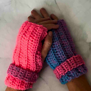 easy ribbed fingerless gloves crochet pattern for beginners
