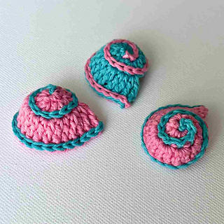 Fibonacci seashell crochet pattern