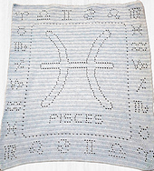 Angela Silvester: Yarn: 
New Fashion DK 273g,
Hook: 4mm, 31in x 37in