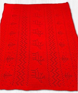 Fran Lloyd: Premier Basix DK yarn, 9 skeins. Hook: 
Size G/6mm. 70in x 80in