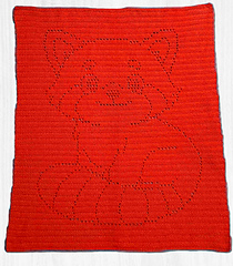 Bonnie Heurer: Red Heart Soft Yarn, G hook.  
37in x 32in