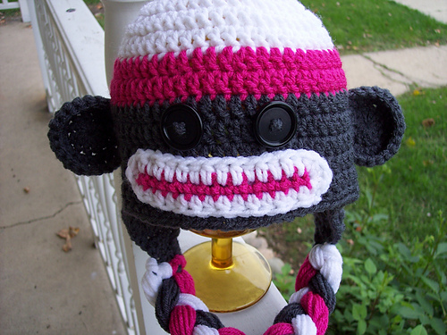 Toddler Sock Monkey Hat photo 8