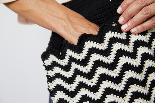 Chevron Wristlet Clutch Bag photo 2