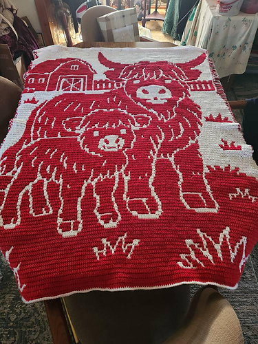 Highland Cow Mosaic Blanket
