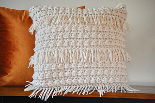 boho fringe pillow