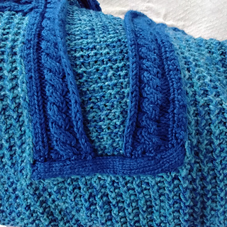 Next Level Ruana collar section.