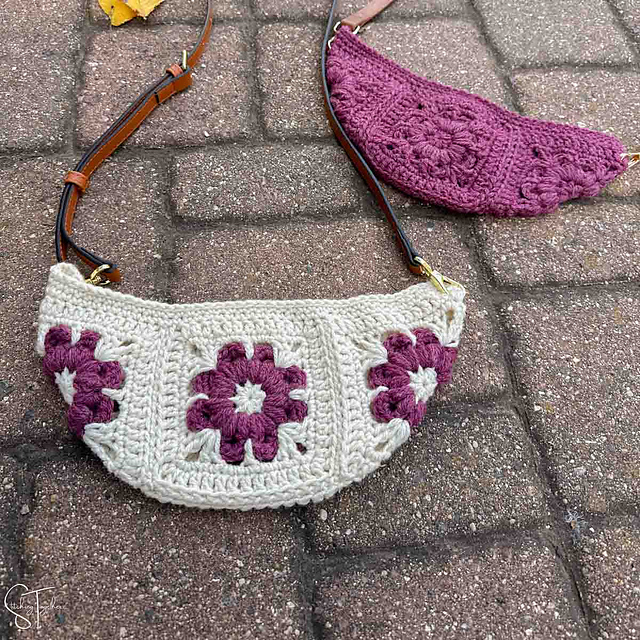 Floral Granny Square Crossbody Bag