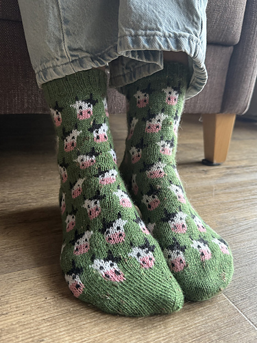 Herding Cows Sokker - Stone Knits