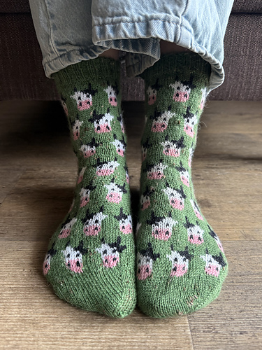 Herding Cows Sokker - Stone Knits