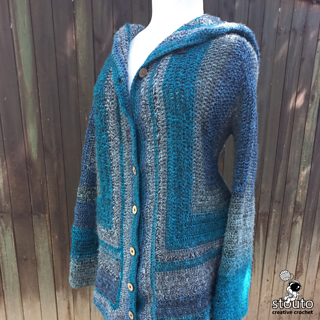 Add buttons for a beautiful cozy crochet coat or jacket