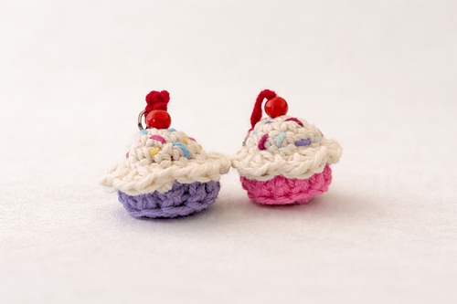 Two-Bite Cupcake Keychain
