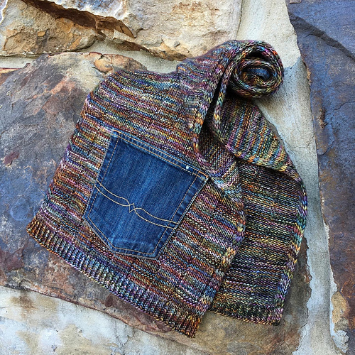 Sasha Knit+Denim Wrap