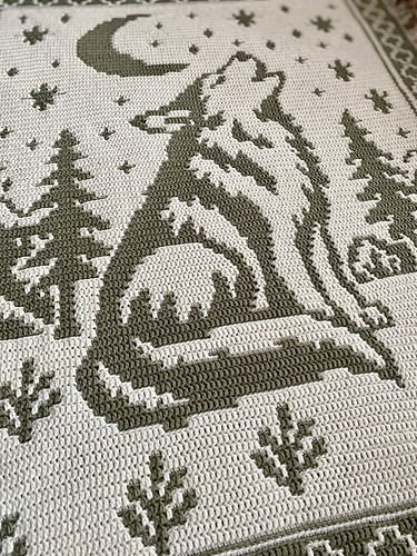 Overlay Mosaic Crochet  - Wolf