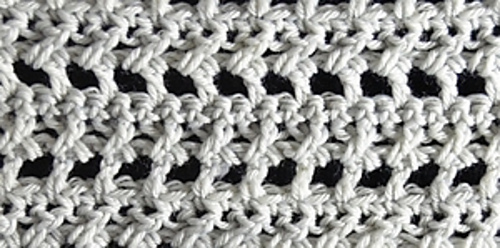 Closeup of stitch pattern