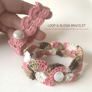 Loop and Bloom Bracelet Crochet Pattern