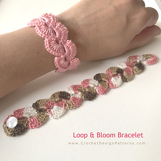 Loop and Bloom Bracelet Crochet Pattern