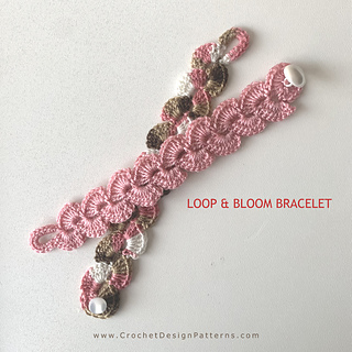Loop and Bloom Bracelet Crochet Pattern