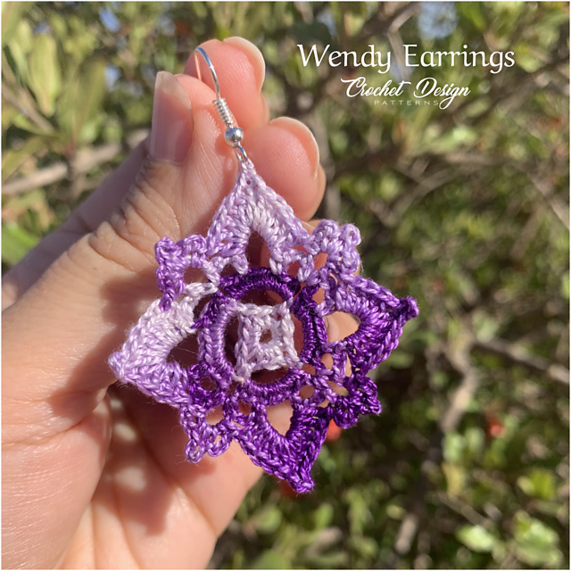 Wendy Crochet Square Earrings