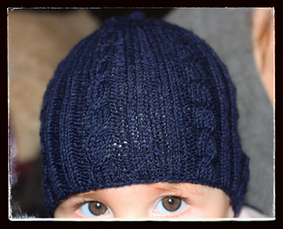 cable knit baby hat