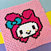 My Melody Pixel Party pattern 