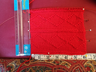 Swatched in pattern.