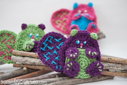 Baby Beaver Crochet Applique photo 4