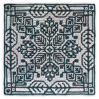 Overlay Mosaic Crochet – Motif 1 and Border Worked in the Round