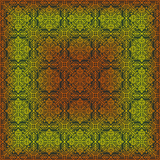 Digital Layout for the Blanket Worked in the Round – Non-Solid Background Version