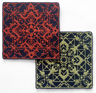 Interlocking Filet Crochet, RS, Motif 1 & Motif 2
