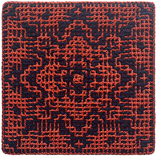 Interlocking Filet Crochet, WS, Motif 1