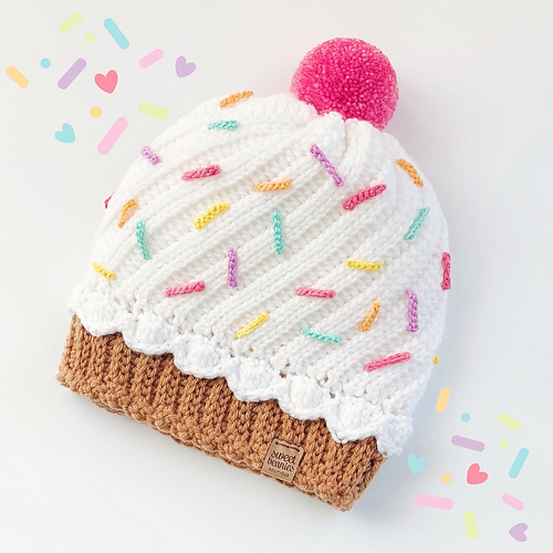 Cupcake-lue - Sweet Beanies Boutique